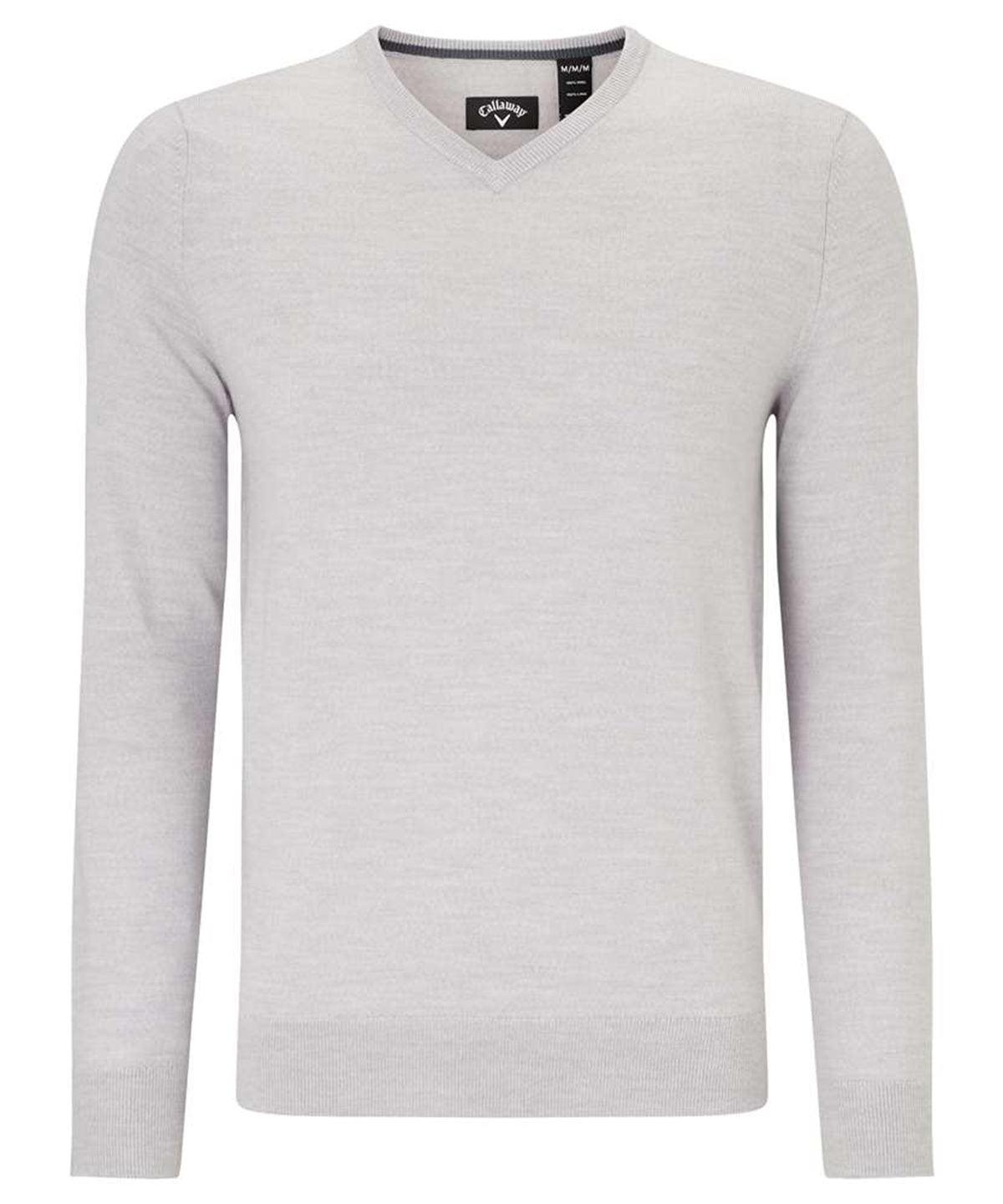 Pearl Blue - Ribbed v-neck Merino sweater Knitted Jumpers Callaway Must Haves, New Colours For 2022, Sports & Leisure Schoolwear Centres