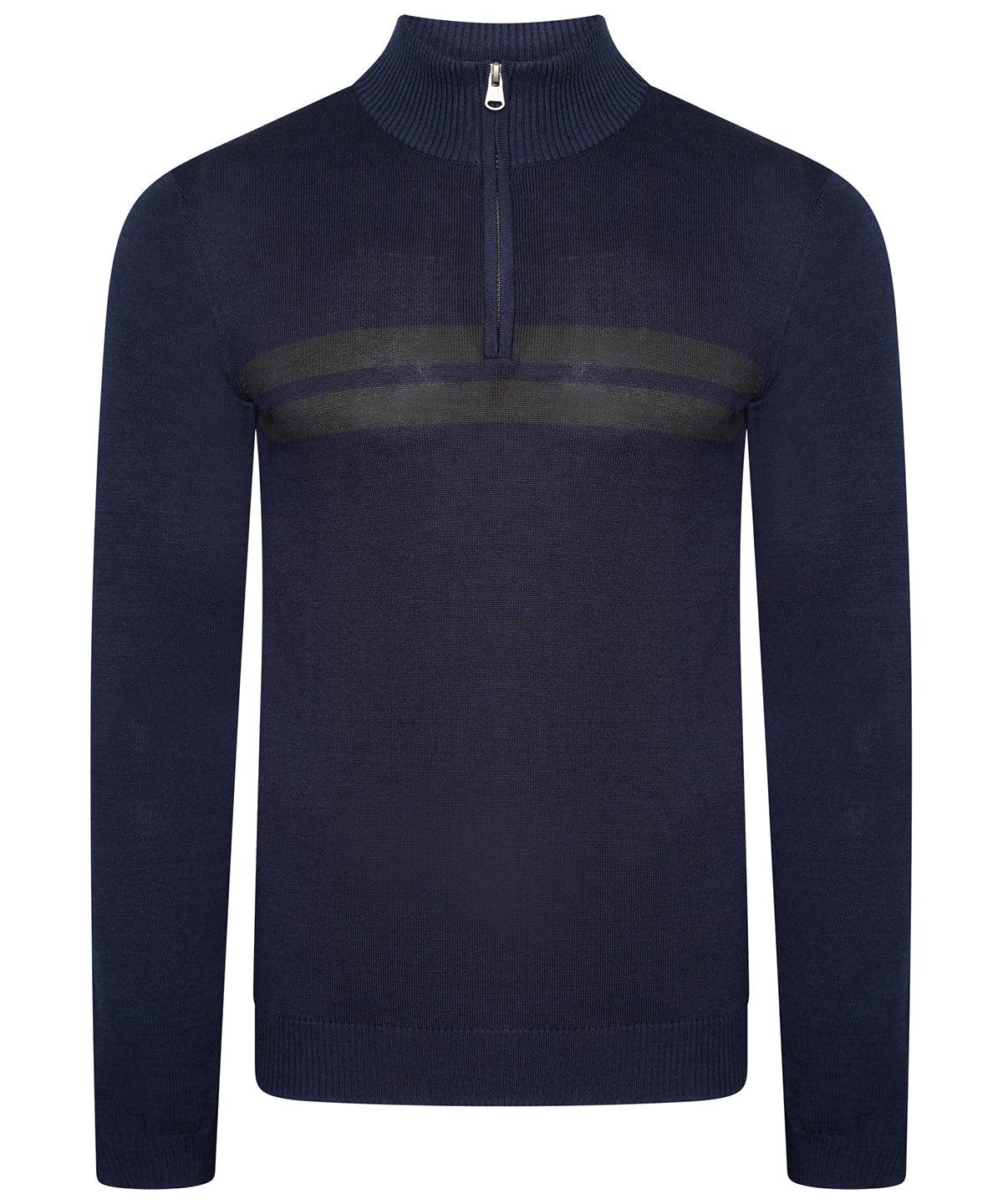 Nightfall Navy/Ebony Grey - Unite Us 1/4 zip knitted sweater Knitted Jumpers Dare 2B Knitwear, New For 2021, New In Autumn Winter, New In Mid Year Schoolwear Centres