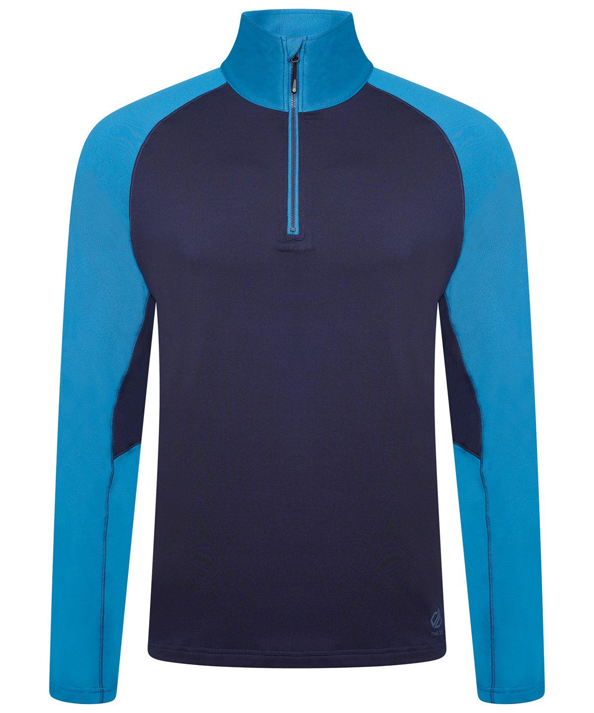 Nightfall Navy/Dark Methyl - Fuser 1/4 zip core stretch Sports Overtops Dare 2B Jackets - Fleece, New For 2021, New In Autumn Winter, New In Mid Year, Recycled Schoolwear Centres