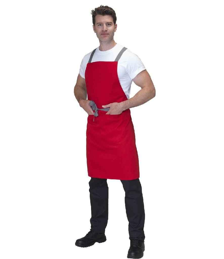Dennys Cross Back Apron | Red Apron Dennys style-de141 Schoolwear Centres