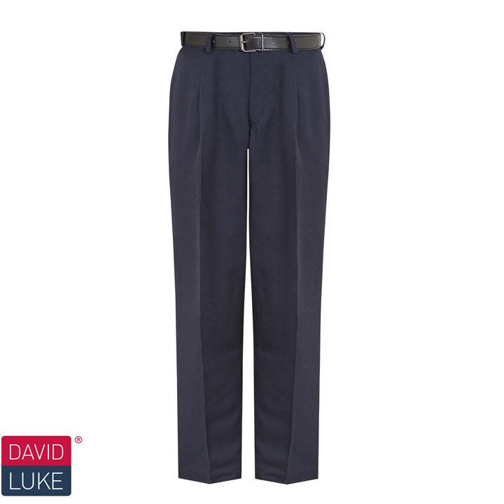 Snr Trouser, Single Pleat (Sturdy) - Black | Navy | Charcoal | Grey | Brown - Schoolwear Centres | School Uniform Centres