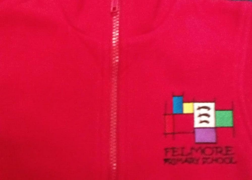 Felmore Primary School - Red Fleece Jacket with School Logo - Schoolwear Centres | School Uniform Centres