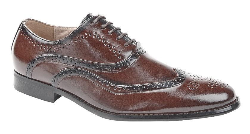 GOOR 5 Eye Brogue Oxford Shoe | Brown | Black - Schoolwear Centres | School Uniform Centres