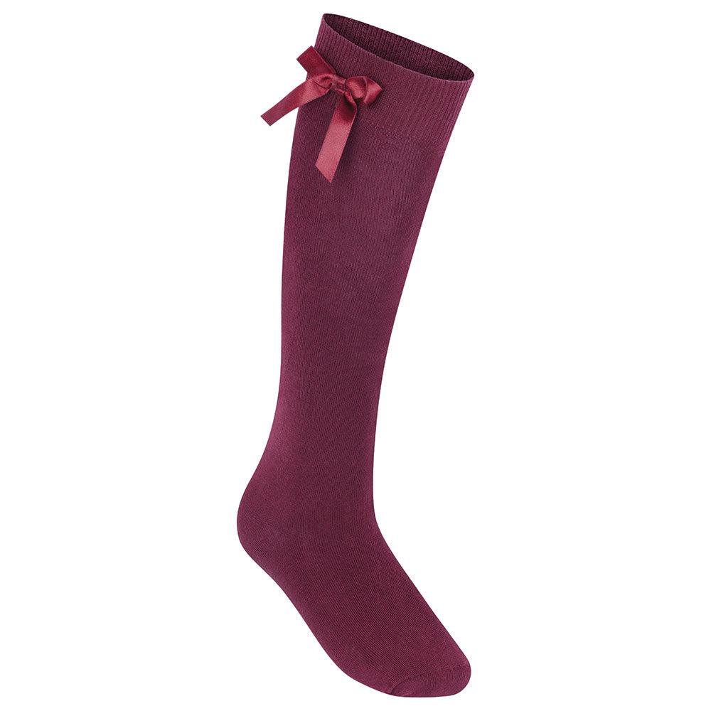 knee High Socks | knee High with Bow | 1 Pair - available in 9 colours - Schoolwear Centres | School Uniforms near me