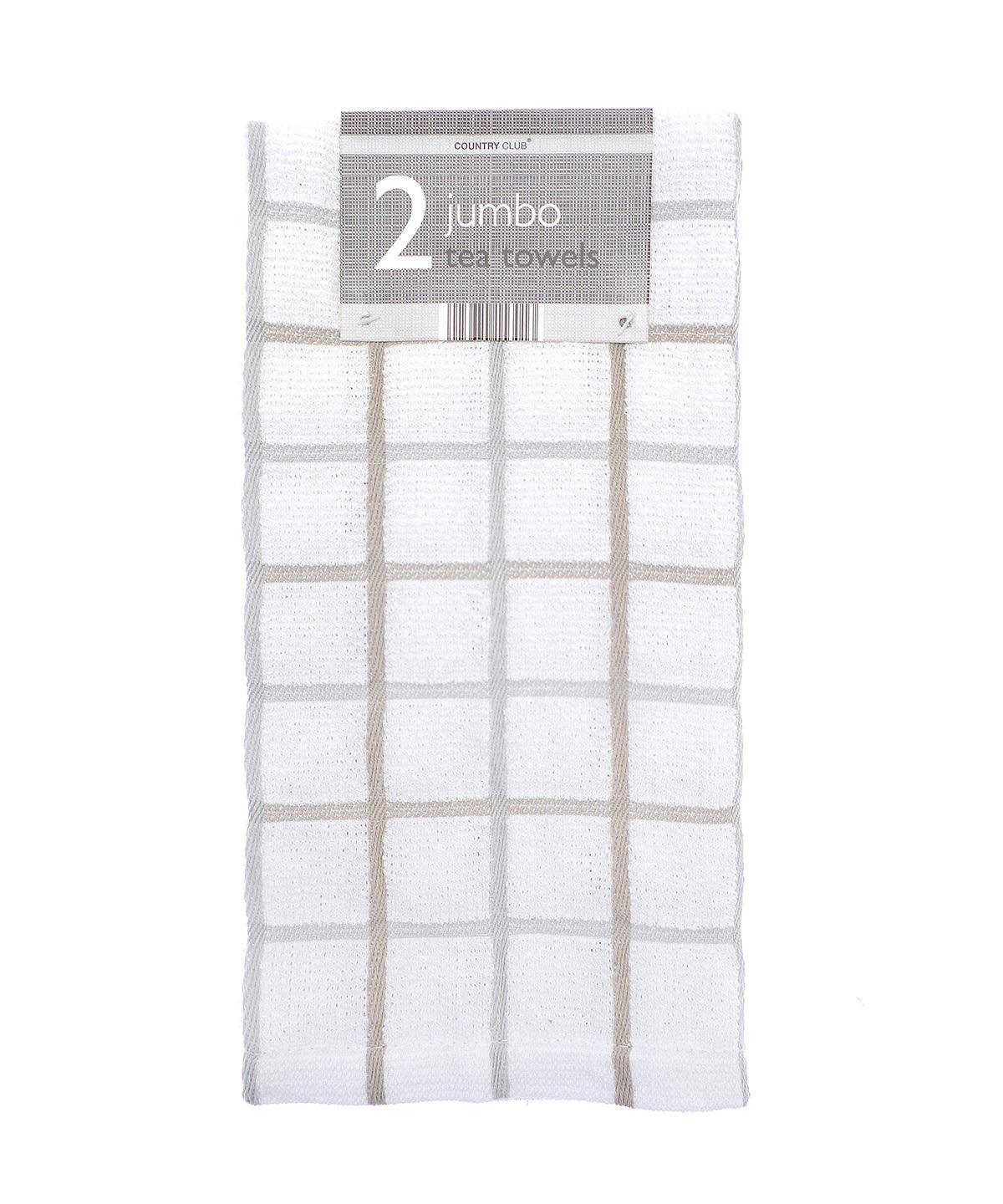 Assorted - 2-pack jumbo tea towels Towels Home & Living Homewares & Towelling, New Styles For 2022 Schoolwear Centres