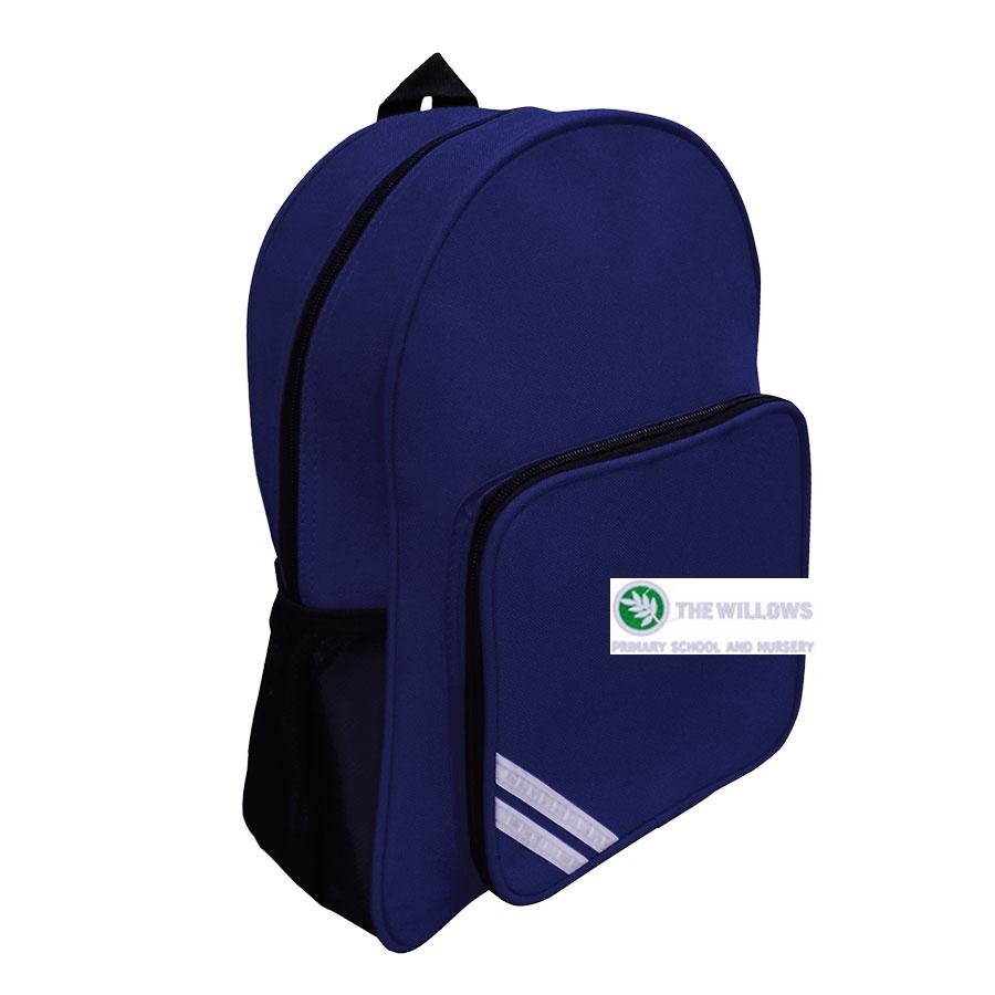 The Willows Primary School - Navy Bookbag, P E Bag & Backpacks with School Logo - Schoolwear Centres | School Uniform Centres