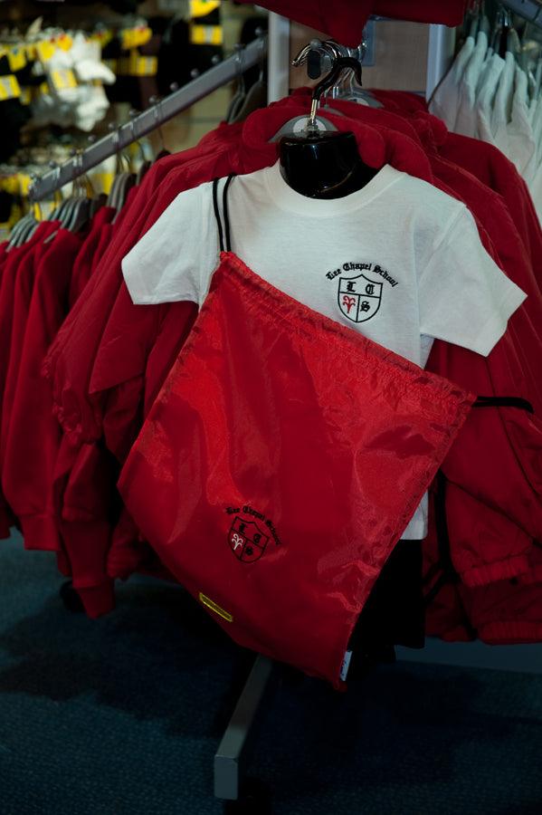 Lee Chapel Primary School - Red Book & P E Bags with School Logo - Schoolwear Centres | School Uniform Centres
