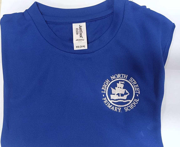 Leigh North Street Primary School - P E T-shirts with School Logo - Schoolwear Centres | School Uniforms near me