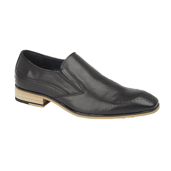 CAVANI  Twin Gusset Brogue (men) Shoe | Black | Tan - Schoolwear Centres | School Uniforms near me