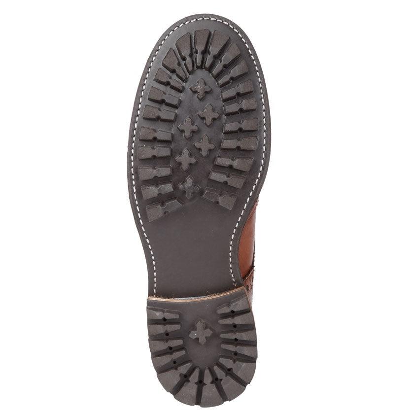 WOODLAND 4 Eye Brogue Gibson Shoe | Tan Antiqued Leather - Schoolwear Centres | School Uniforms near me