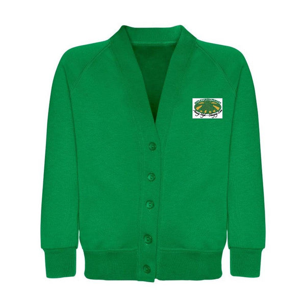 Notley Green Primary School | Emerald Sweatshirt Cardigan with School Logo - Schoolwear Centres | School Uniforms near me