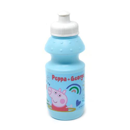 Official Peppa Pig Sports Bottle Blue | Reusable Aluminium Sports Bottle Minions Accessories Schoolwear Centres Official Peppa Pig Sports Bottle Blue, Reusable Aluminium Sports Bottle Minions Schoolwear Centres