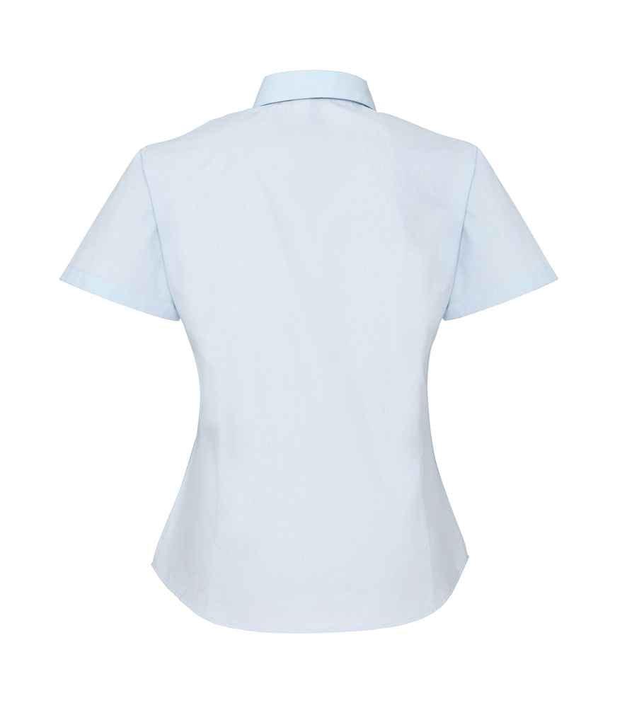 Premier Ladies Supreme Short Sleeve Poplin Shirt | Light Blue Shirt Premier style-pr309 Schoolwear Centres