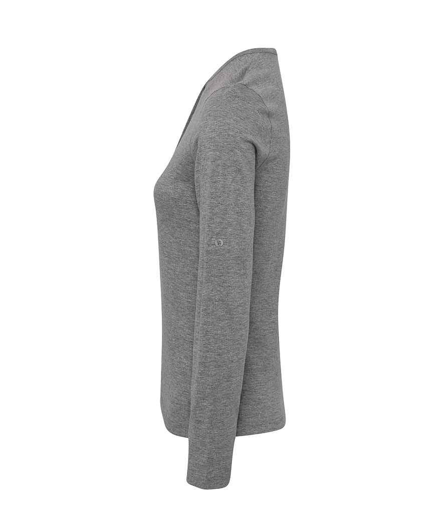 Premier Ladies Long John Roll Sleeve T-Shirt | Grey Marl T-Shirt Premier style-pr318 Schoolwear Centres
