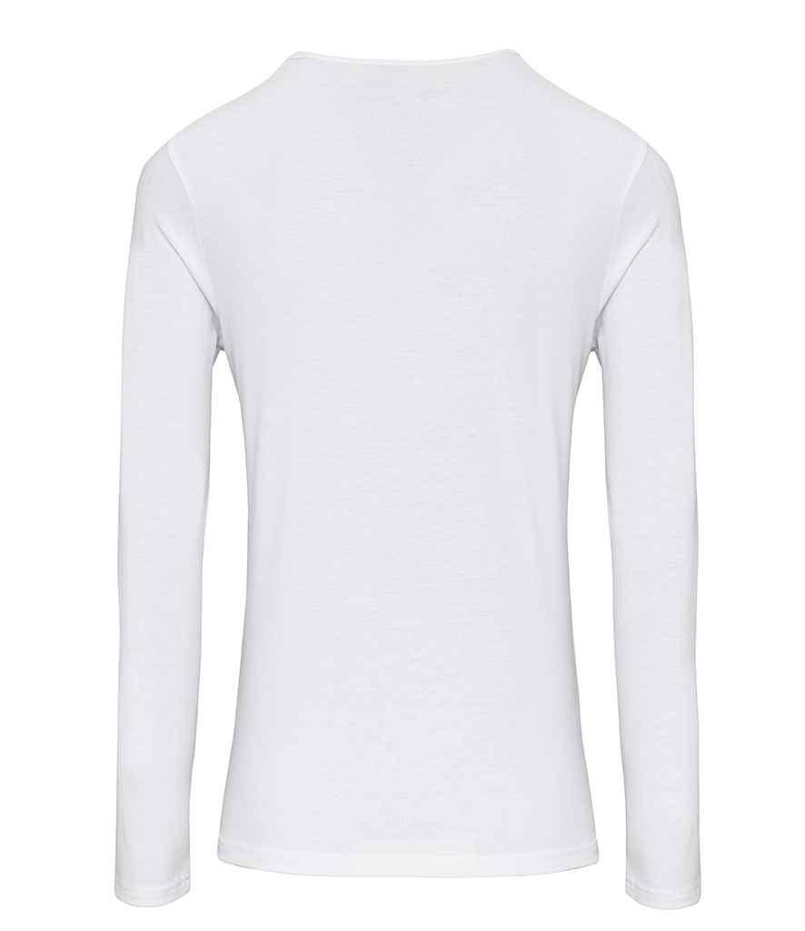 Premier Ladies Long John Roll Sleeve T-Shirt | White T-Shirt Premier style-pr318 Schoolwear Centres