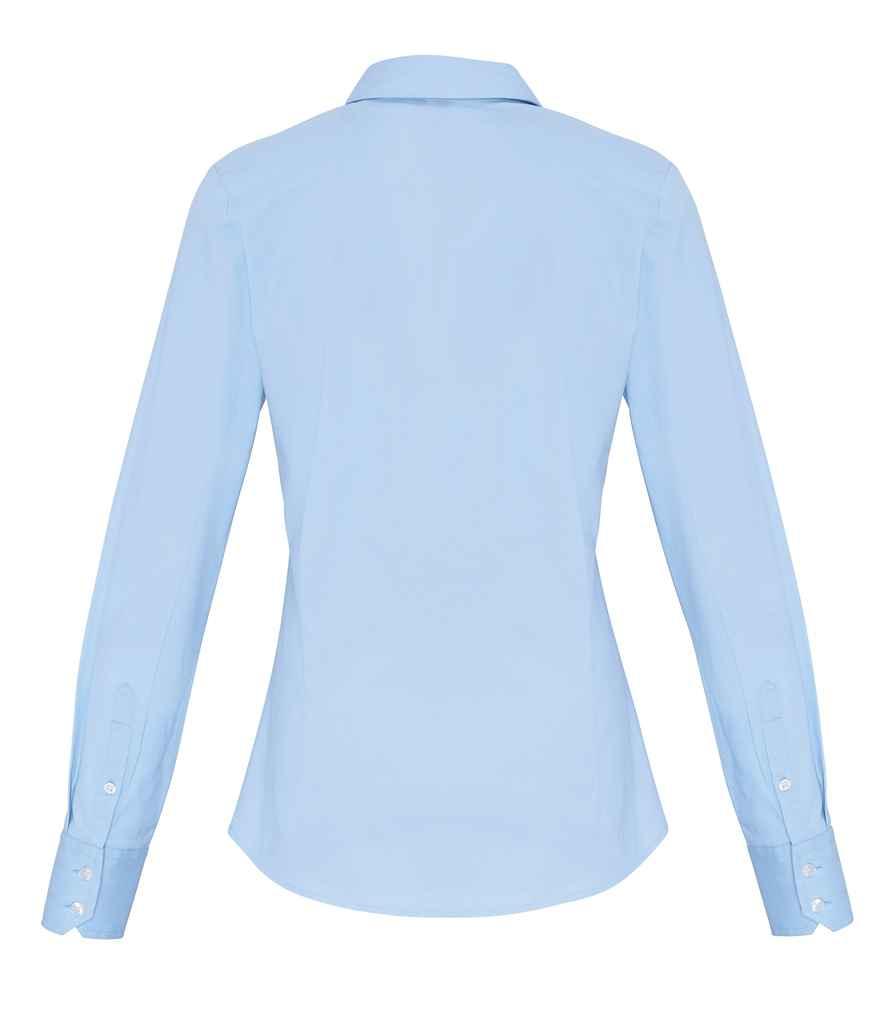 Premier Ladies Long Sleeve Stretch Fit Poplin Shirt | Pale Blue Shirt Premier style-pr344 Schoolwear Centres