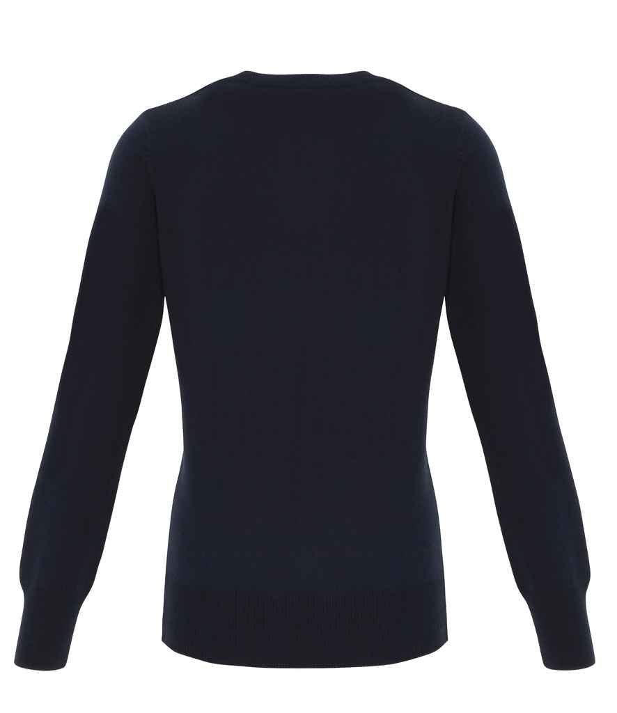 Premier Ladies Essential Acrylic V Neck Cardigan | Navy Cardigan Premier style-pr402 Schoolwear Centres