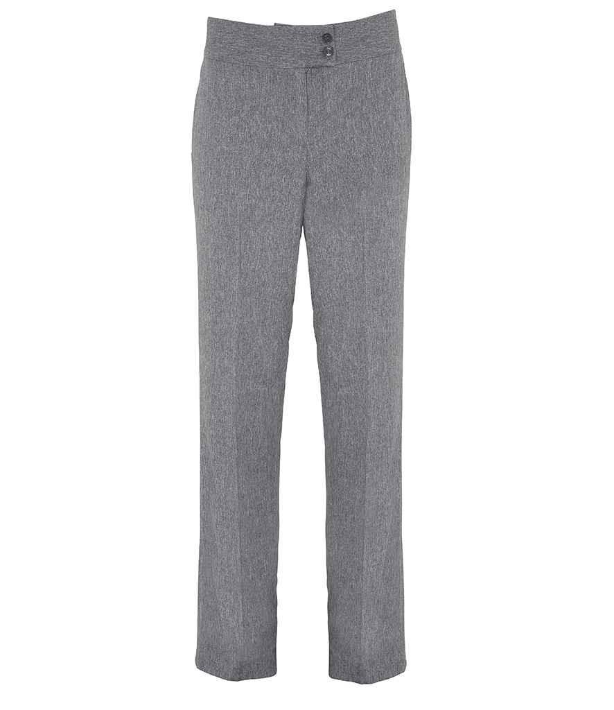 Premier Ladies Iris Straight Leg Trousers | Heather Grey Trousers Premier style-pr536 Schoolwear Centres