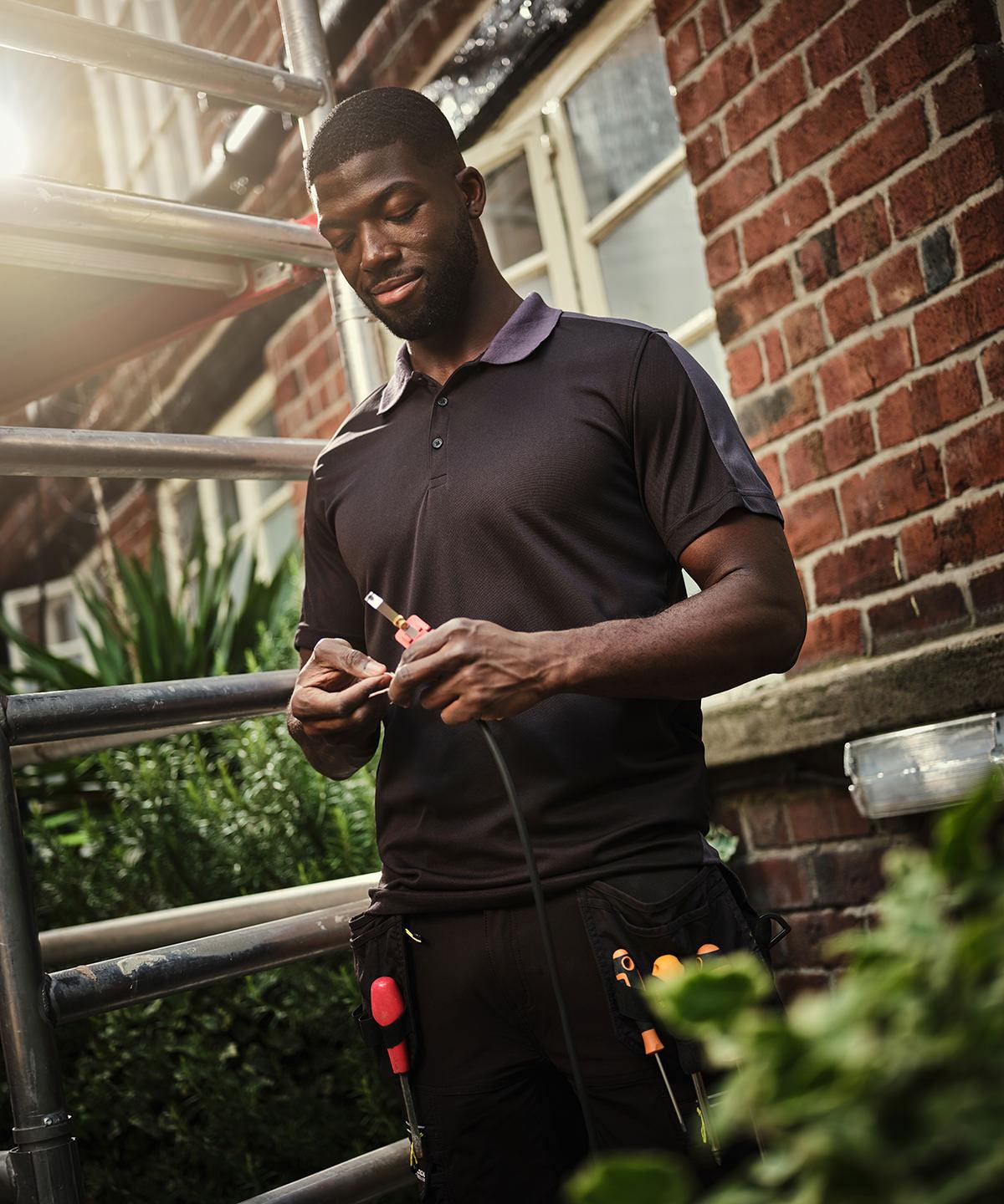 Classic Red/Black - Contrast wicking polo Polos Regatta Contrast Polos & Casual Schoolwear Centres