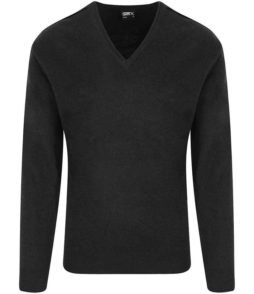 Pro RTX Pro Acrylic V Neck Sweater | Black Jumper Pro RTX style-rx200 Schoolwear Centres