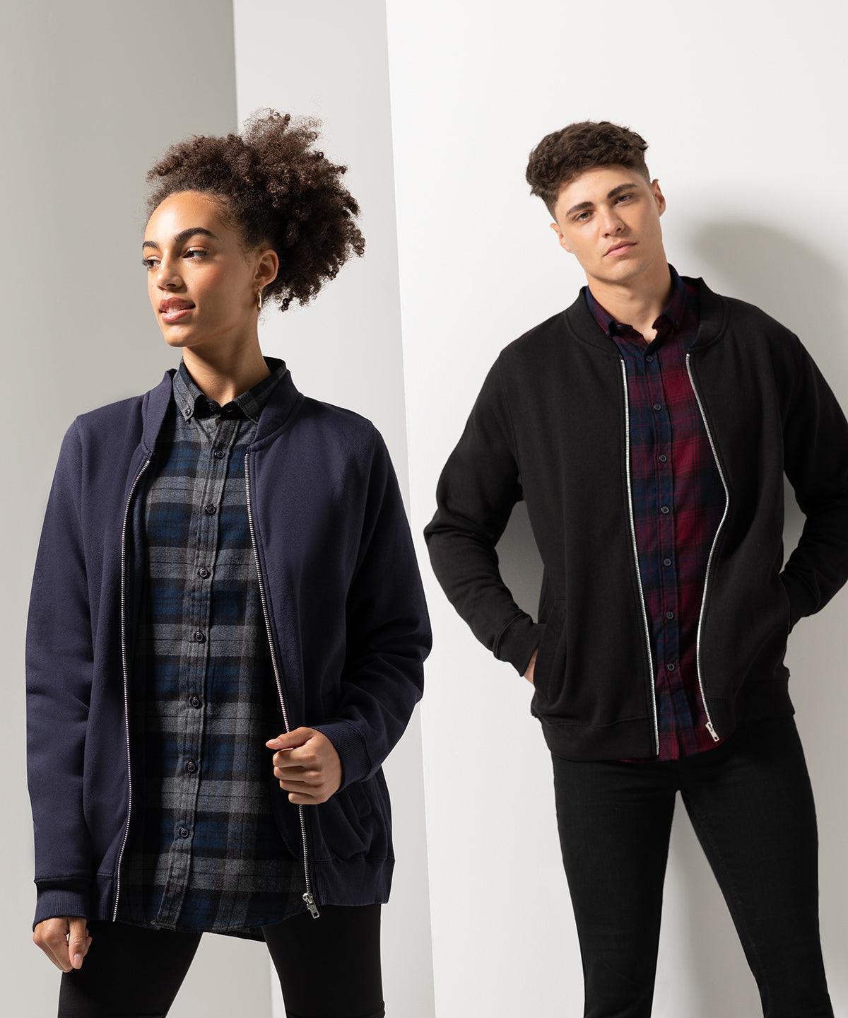 Navy - Unisex bomber zip-through sweat Jackets SF Jackets & Coats, Luxe Streetwear, Raladeal - Recently Added, Sweatshirts Schoolwear Centres