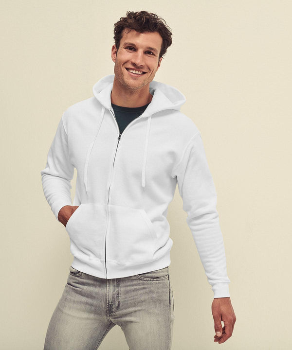 White - Classic 80/20 hooded sweatshirt jacket Hoodies Fruit of the Loom Hoodies, Must Haves, New Sizes for 2021, Plus Sizes, Price Lock, Sports & Leisure Schoolwear Centres