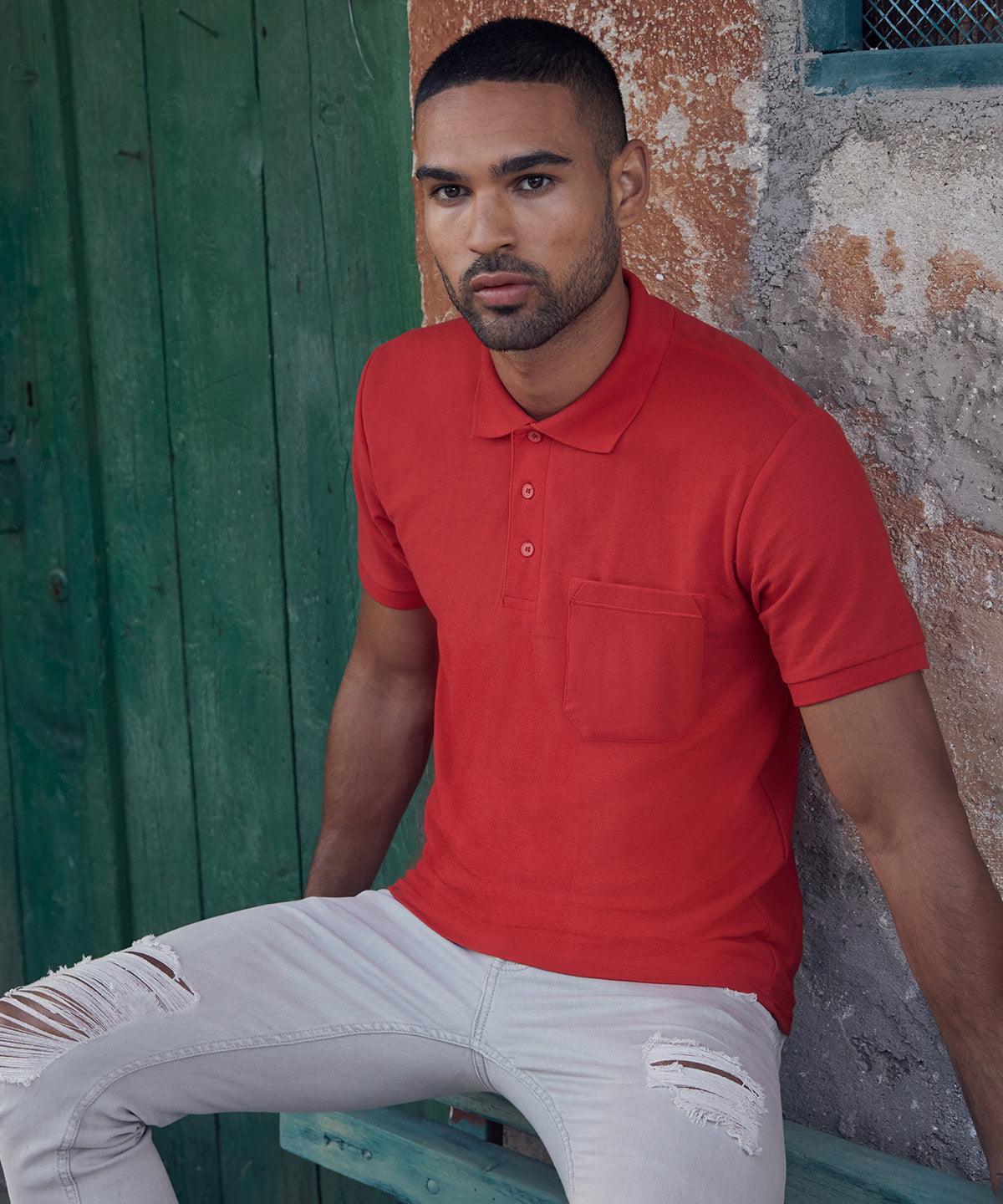 White - 65/35 pocket polo Polos Fruit of the Loom Plus Sizes, Polos & Casual, Sports & Leisure Schoolwear Centres