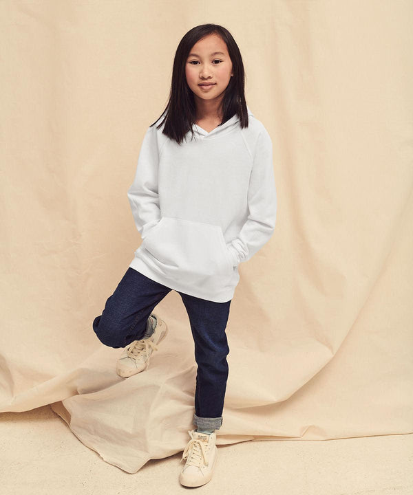White - Kids lightweight hooded sweatshirt Hoodies Fruit of the Loom Hoodies, Junior, Must Haves Schoolwear Centres