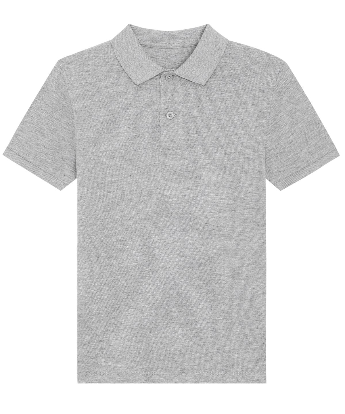 Heather Grey - Mini sprinter kids polo (STPK908) Polos Stanley/Stella Exclusives, Junior, New For 2021, New Styles, Polos & Casual, Raladeal - Stanley Stella Schoolwear Centres