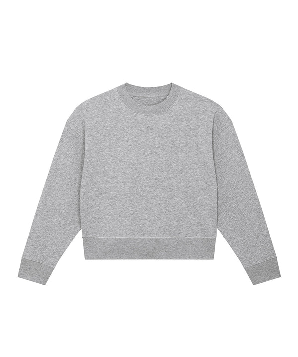 Heather Grey - Stella Cropster terry women's cropped crew neck sweatshirt (STSW873) Sweatshirts Stanley/Stella Cropped, Exclusives, New Styles For 2022, Organic & Conscious, Stanley/ Stella, Sweatshirts Schoolwear Centres