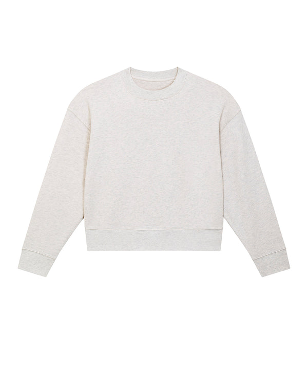 Cream Heather Grey - Stella Cropster Wave Terry women's cropped crew neck sweatshirt (STSW874) Sweatshirts Stanley/Stella Co-ords, Cropped, Exclusives, New Styles For 2022, Organic & Conscious, Raladeal - Recently Added, Stanley/ Stella, Sweatshirts Schoolwear Centres