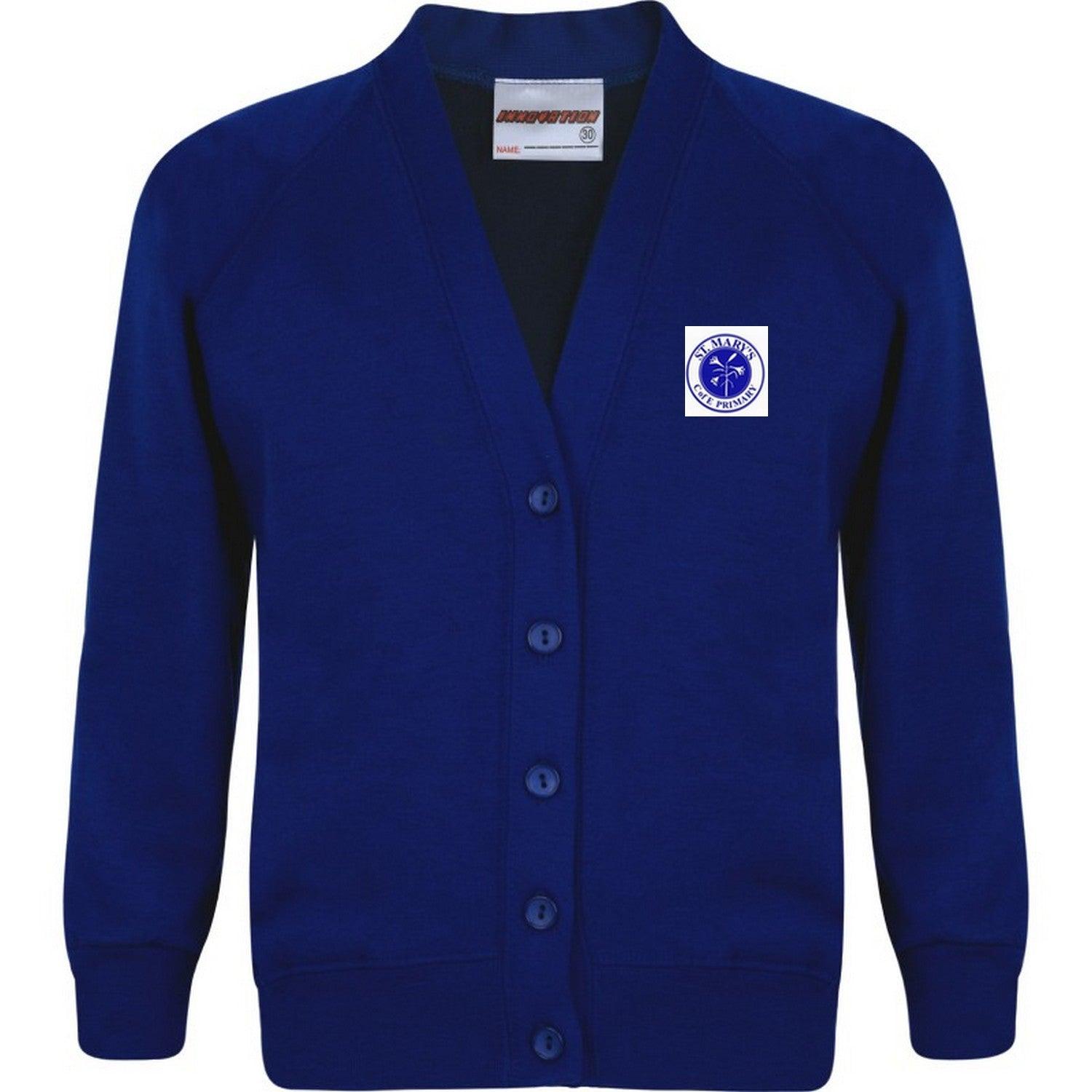 St Mary's C of E Primary School, Prittlewell - Royal Sweatshirt Cardigan with School Logo - Schoolwear Centres | School Uniform Centres