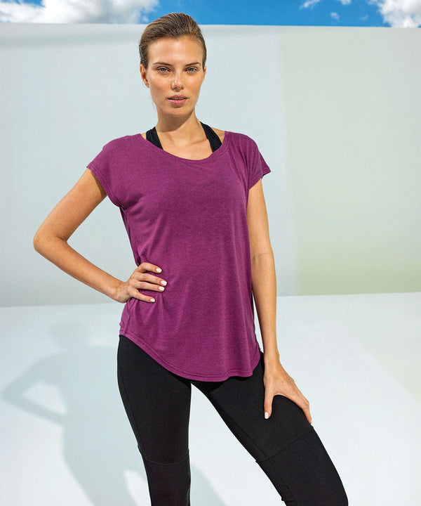 Plum - Women's TriDri® yoga cap sleeve top T-Shirts TriDri® Activewear & Performance, Exclusives, On-Trend Activewear, Padded Perfection, Plus Sizes, Rebrandable, Sports & Leisure, T-Shirts & Vests Schoolwear Centres