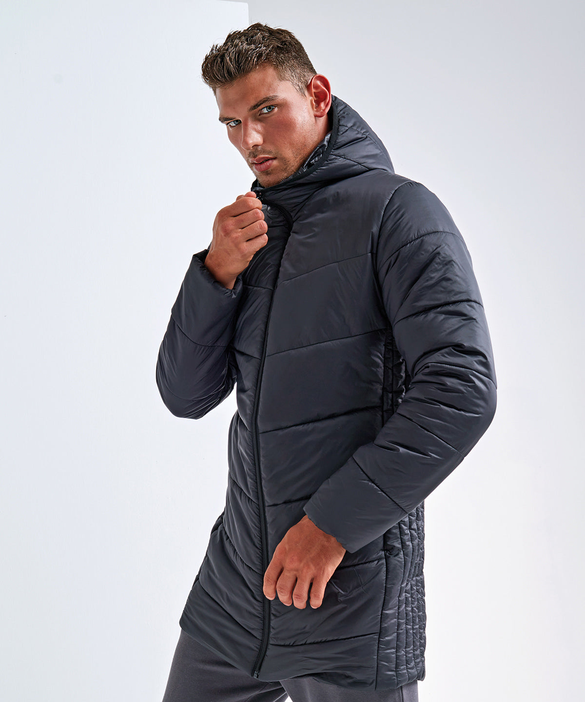 Black - Men's TriDri® microlight longline jacket Jackets TriDri® Conscious cold weather styles, Exclusives, Jackets & Coats, Lightweight layers, New For 2021, New In Autumn Winter, New In Mid Year, Padded & Insulation, Padded Perfection Schoolwear Centres