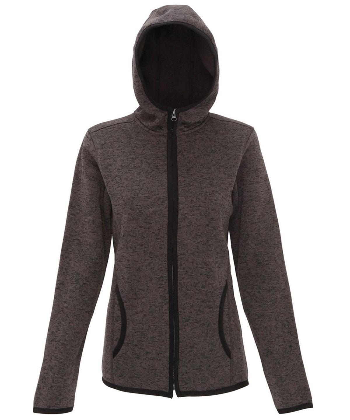 Fire Red/Black Fleck - Women's TriDri® melange knit fleece jacket Jackets TriDri® Activewear & Performance, Athleisurewear, Exclusives, Outdoor Sports, Rebrandable, Sports & Leisure Schoolwear Centres