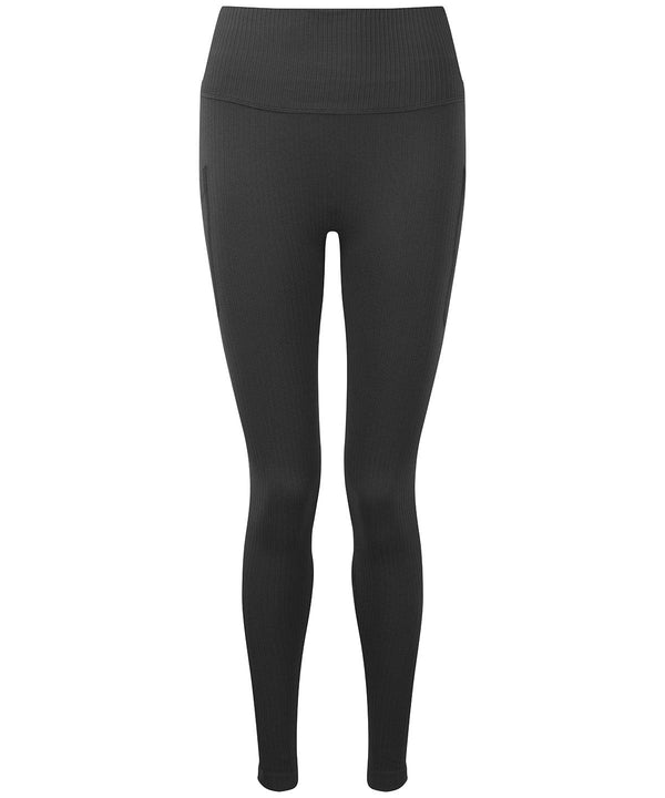 Charcoal - Women's TriDri® ribbed seamless 3D fit multi-sport leggings Leggings TriDri® Activewear & Performance, Back to the Gym, Co-ords, Exclusives, Leggings, Lounge Sets, Must Haves, New For 2021, New Styles For 2021, Rebrandable, Sports & Leisure, Trousers & Shorts Schoolwear Centres