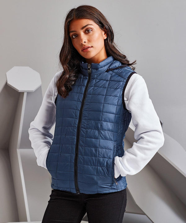 White - Women's honeycomb hooded gilet Body Warmers 2786 Gilets and Bodywarmers, Jackets & Coats, Padded & Insulation, Rebrandable, Women's Fashion Schoolwear Centres