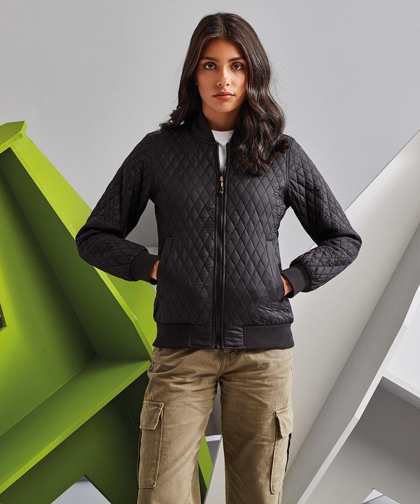Black - Women's quilted flight jacket Jackets 2786 Alfresco Dining, Jackets & Coats, Padded & Insulation, Rebrandable, Women's Fashion Schoolwear Centres