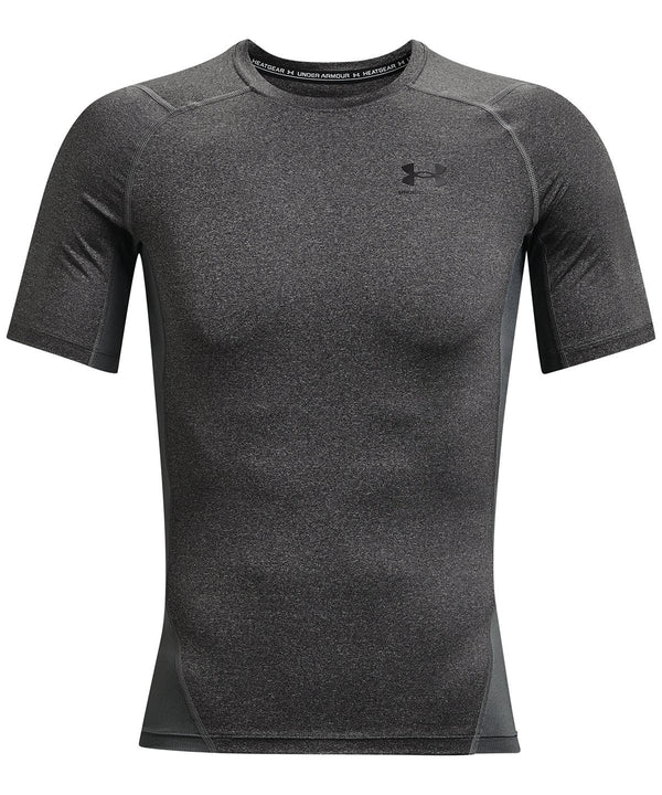 Carbon Heather - HeatGear® Armour short sleeve compression shirt Baselayers Under Armour Activewear & Performance, Baselayers, Exclusives, New Colours for 2021, Premium, Premium Sports, Sports & Leisure, Team Sportswear Schoolwear Centres