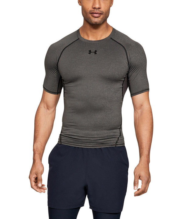 Carbon Heather - HeatGear® Armour short sleeve compression shirt Baselayers Under Armour Activewear & Performance, Baselayers, Exclusives, New Colours for 2021, Premium, Premium Sports, Sports & Leisure, Team Sportswear Schoolwear Centres