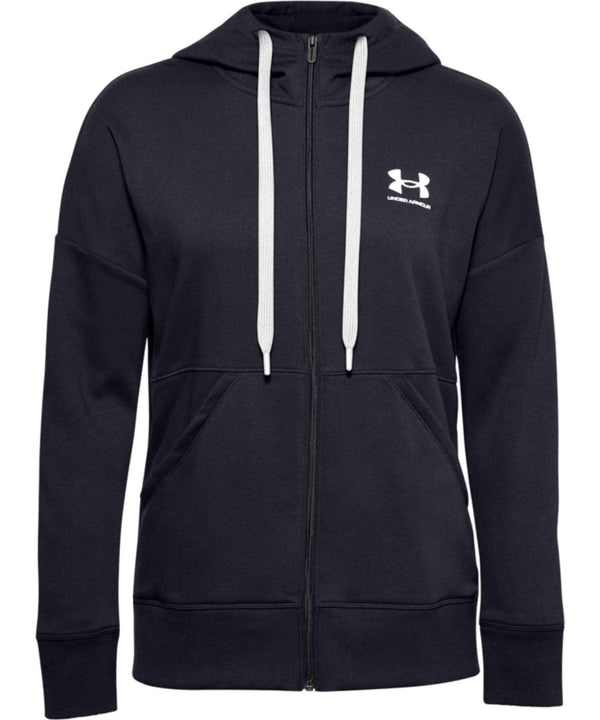 Black/White/White - Women’s Rival fleece full-zip hoodie Hoodies Under Armour Activewear & Performance, Exclusives, Hoodies, Must Haves, New Sizes for 2021, Outdoor Sports, Premium, Premium Sports, Sports & Leisure Schoolwear Centres