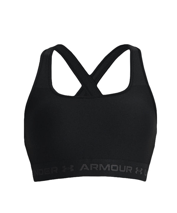 Black/Black/Jet Grey - Women's crossback mid bra Bras Under Armour Exclusives, Leggings, New For 2021, New Products – February Launch, New Styles For 2021, Rebrandable, T-Shirts & Vests Schoolwear Centres