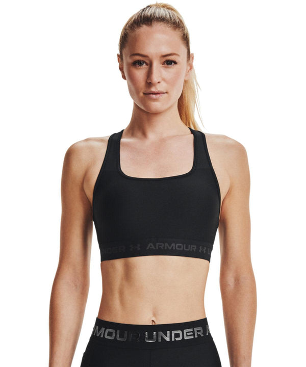 Black/Black/Jet Grey - Women's crossback mid bra Bras Under Armour Exclusives, Leggings, New For 2021, New Products – February Launch, New Styles For 2021, Rebrandable, T-Shirts & Vests Schoolwear Centres