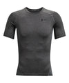 Carbon Heather/Black - UA HG armour compression short sleeve T-Shirts Under Armour Back to the Gym, Exclusives, Gymwear, New Styles For 2022, On-Trend Activewear, T-Shirts & Vests Schoolwear Centres