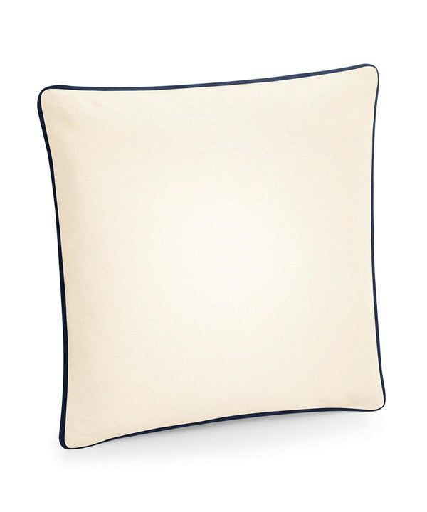 Natural/French Navy - Fairtrade cotton piped cushion cover Cushion Covers Westford Mill Homewares & Towelling, New Styles for 2023, Organic & Conscious Schoolwear Centres