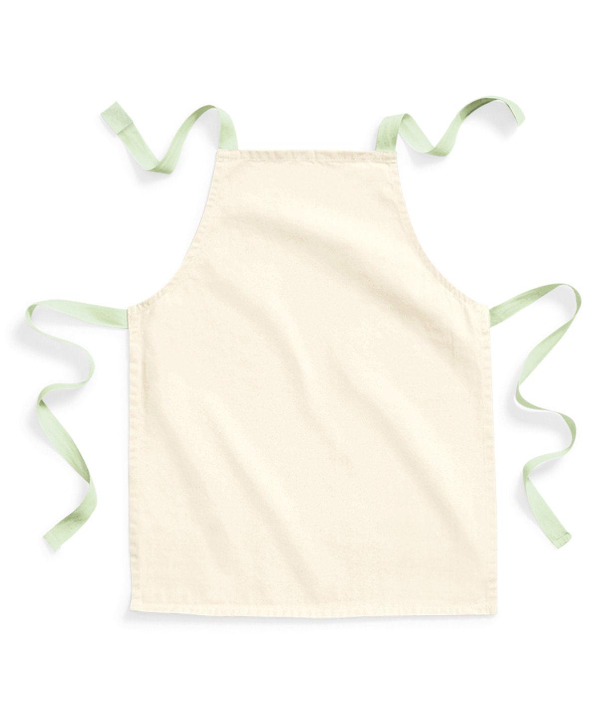 Natural/Pistachio - Fairtrade cotton junior craft apron Aprons Westford Mill Aprons & Service, Junior, New Colours For 2022, Organic & Conscious, Workwear Schoolwear Centres
