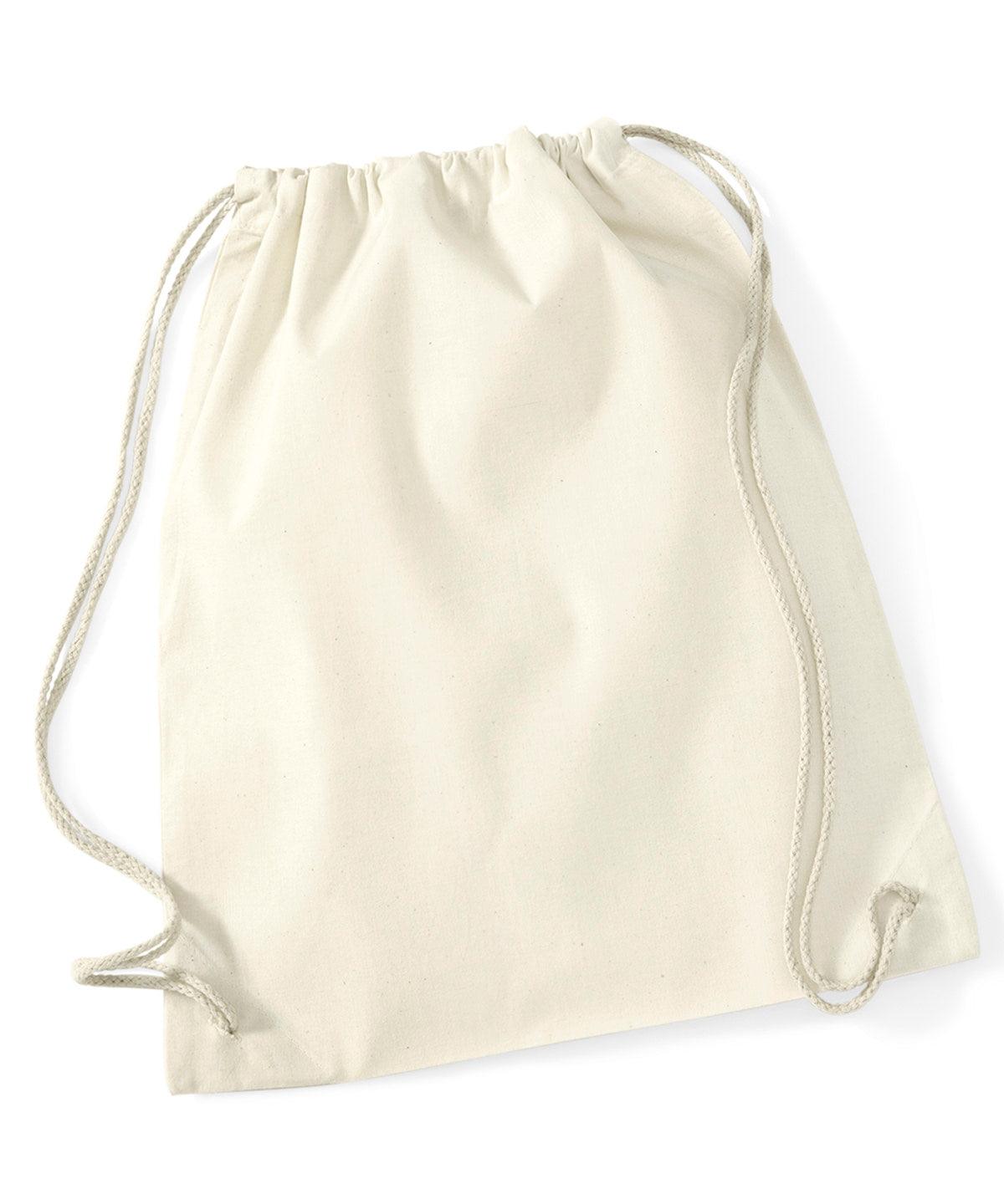 Natural - Recycled cotton gymsac Bags Westford Mill Bags & Luggage, New Styles For 2022, Organic & Conscious Schoolwear Centres