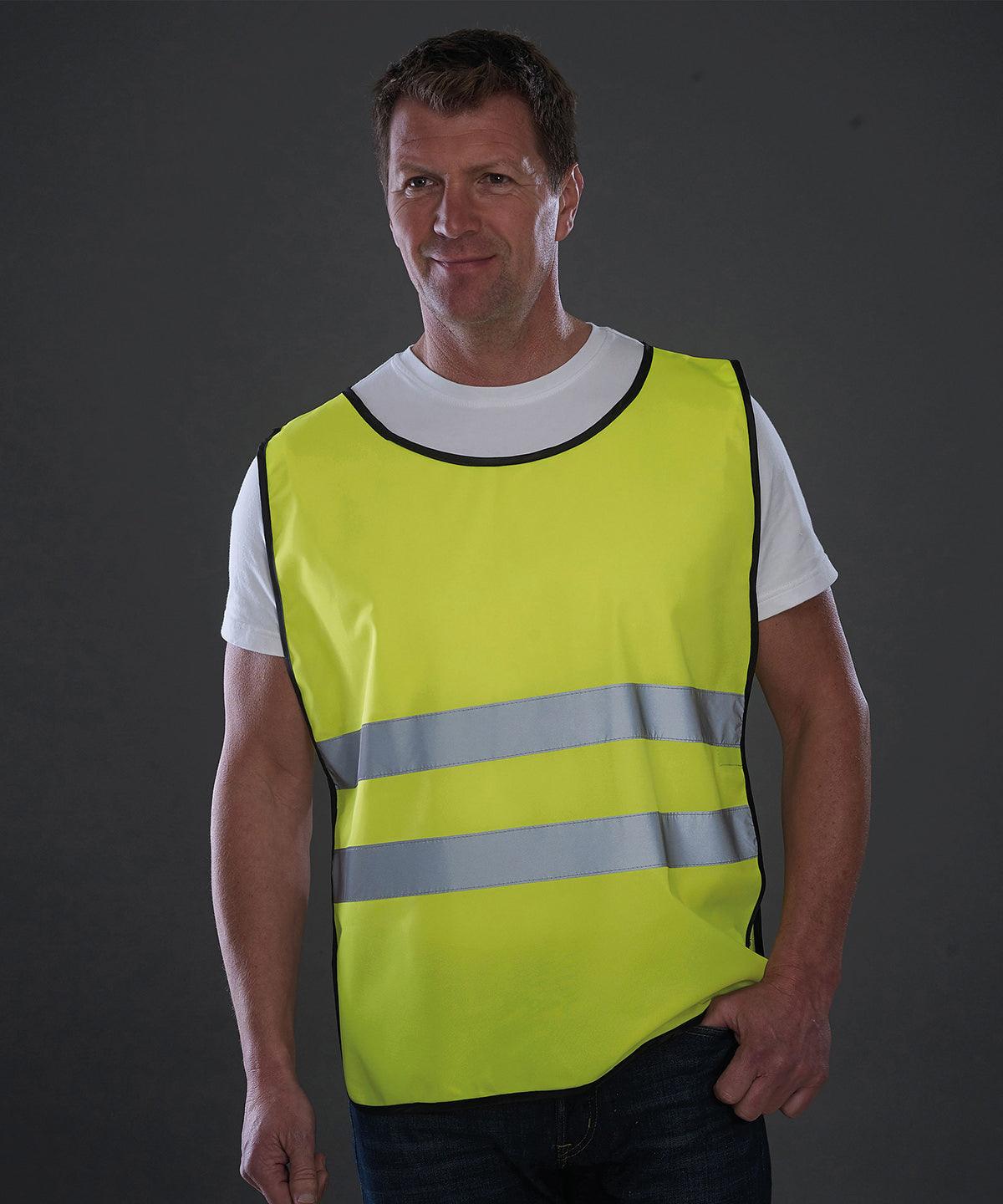 Yellow - Hi-vis 2-band tabard (HVJ269) Tabards Yoko Plus Sizes, Safety Essentials, Safetywear, Workwear Schoolwear Centres