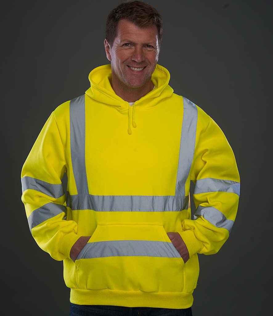 Yoko Hi-Vis Pull Over Hoodie | Yellow Hood Yoko hi-vis, Hi-vis Adult, Hi-vis Reflective Border Kids Waistcoat, Hi-vis Tops, Hi-Viz Premium P.E. Bag, style-yk031, workwear, Yoko Schoolwear Centres