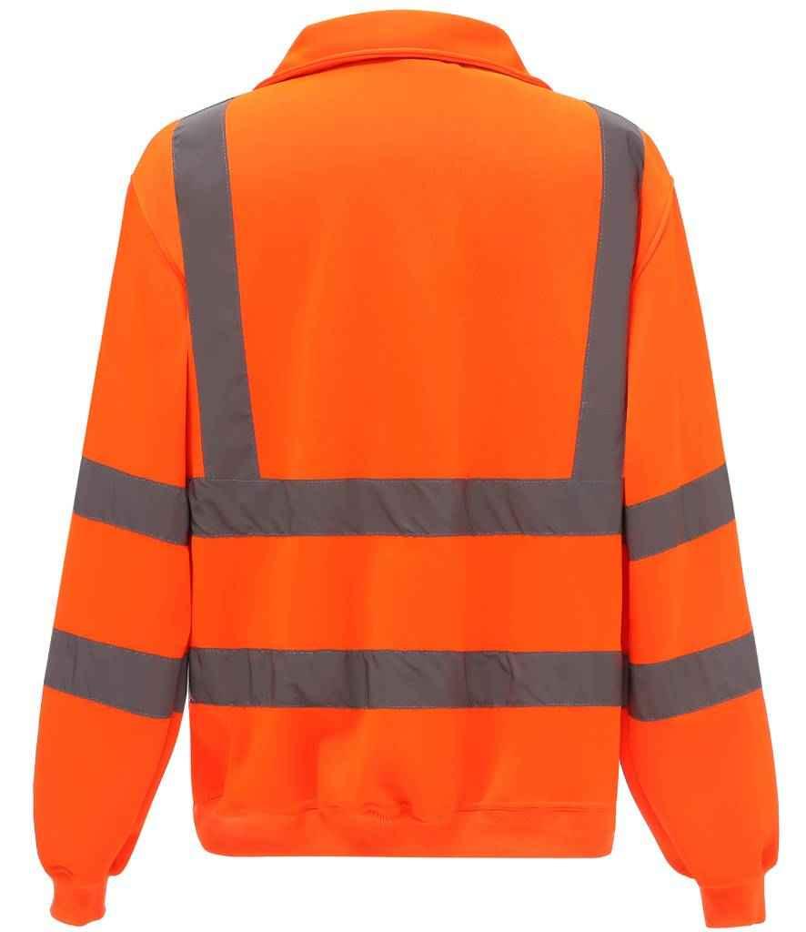 Yoko Hi-Vis Zip Neck Sweatshirt | Orange Sweatshirt Yoko hi-vis, Hi-vis Adult, Hi-vis Reflective Border Kids Waistcoat, Hi-vis Tops, Hi-Viz Premium P.E. Bag, style-yk033, workwear, Yoko Schoolwear Centres